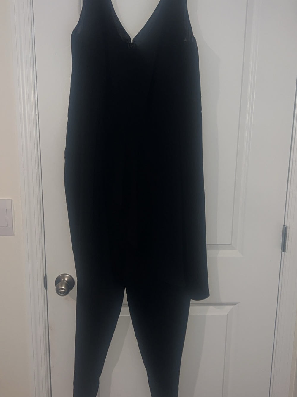 City Chic Black Wide-Leg Layered Jumpsuit - Picture 6 of 9